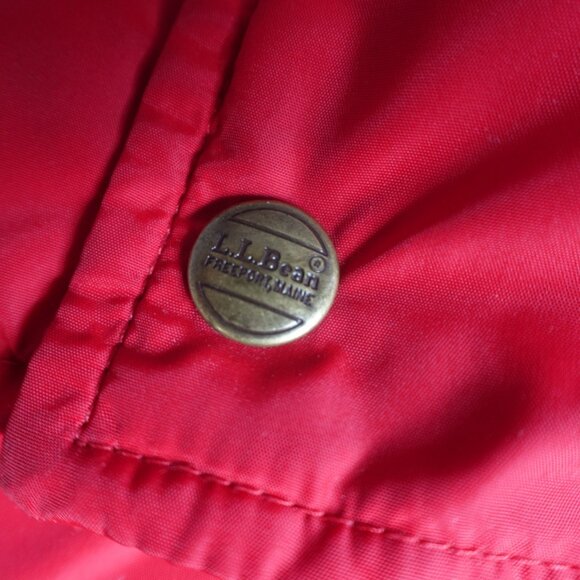 Vintage LL Bean Vest Large Red Puffer Quilted Down Filled Made in USA - Picture 11 of 13